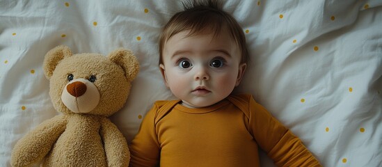 Adorable Baby with Teddy Bear
