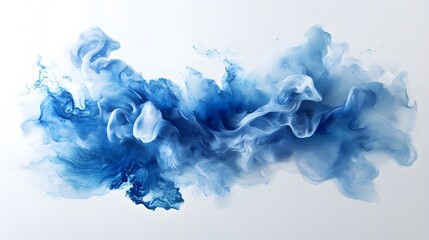 Abstract Blue Ink Swirls Create a Stunning Visual