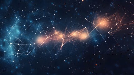 Cosmic light dance outer space digital art nebulae abstract infinite universe concept