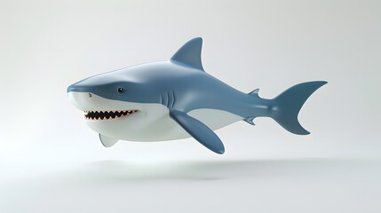 Obraz premium Cute Little Shark Floating in Water: Small Size and Gentle Movements Creating Charming and Peaceful Vibe in the Ocean