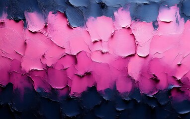 Textured pink and blue paint strokes.