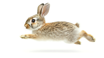 Obraz premium A rabbit is running in the air