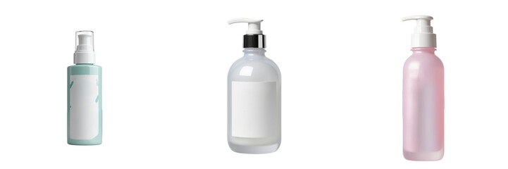 Fototapeta premium Skincare Products Displayed with Diverse Designs and Functions