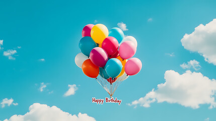 Fototapeta premium card with colorful pinwheels, sunshine, and 