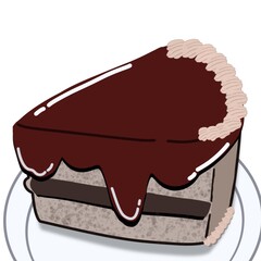 Choco pieces of cake
