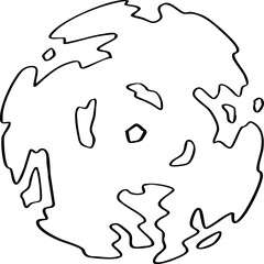 hand drawn cartoon top view of tree illustration.