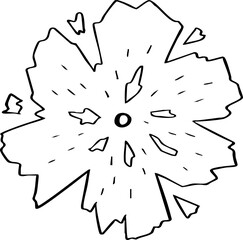 hand drawn cartoon top view of tree illustration.