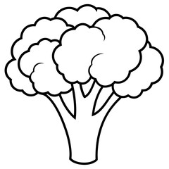 Minimalist Broccoli Vector Art Design