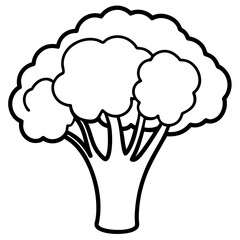 Minimalist Broccoli Vector Art Design