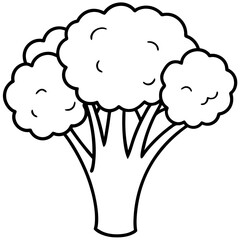 Minimalist Broccoli Vector Art Design