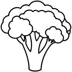 Minimalist Broccoli Vector Art Design