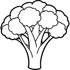Minimalist Broccoli Vector Art Design
