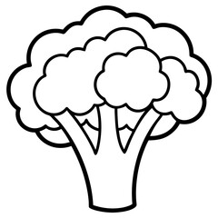 Minimalist Broccoli Vector Art Design