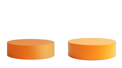 Two orange round objects are shown side by side