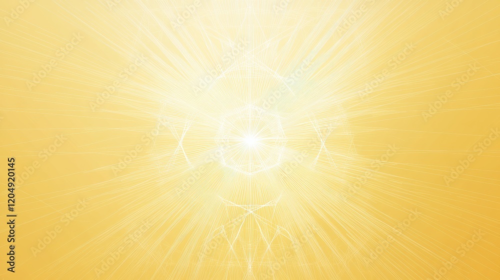 Aufkleber Bright golden light radiates warmth and energy creating a peaceful atmosphere in a tranquil setting. Generative AI