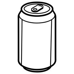 Monochrome Line Art Soda Can Design