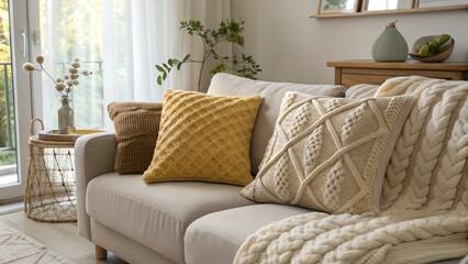 modern living room with sofa