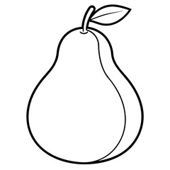 Pear Line Art Modern Minimalism