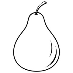 Pear Line Art Modern Minimalism