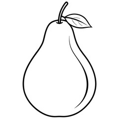 Pear Line Art Modern Minimalism