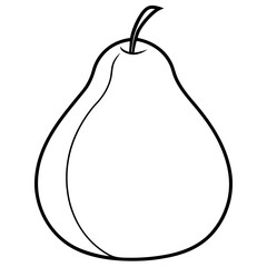 Pear Line Art Modern Minimalism