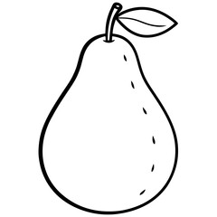 Pear Line Art Modern Minimalism