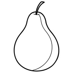 Pear Line Art Modern Minimalism