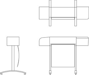 vector illustration design image photocopier plotter 
