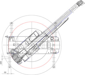 vector illustration design image of transportation vehicle movement of heavy equipment pulley for lifting goods