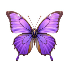 Obraz premium Purple butterfly with transparent background