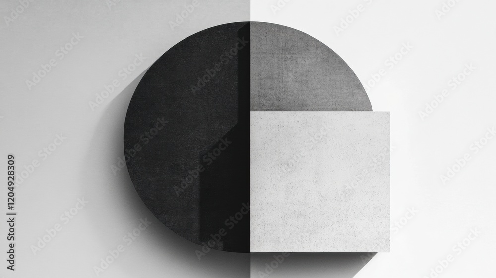 Leinwandbilder modern geometric design featuring monochrome shapes in a minimalistic setting for artistic inspirati