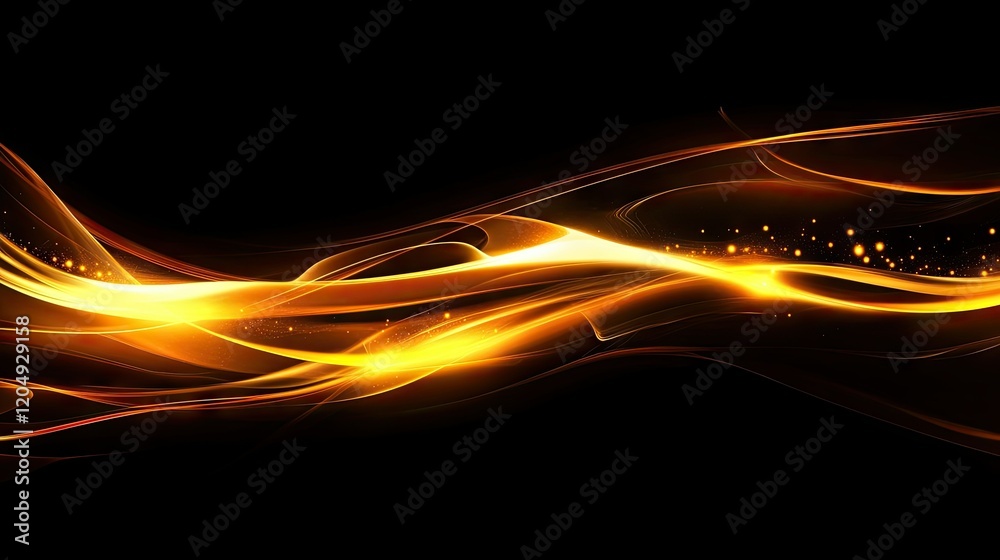 Wall mural a beautiful display of glowing light streaks swirling through the darkness, creating an ethereal dan