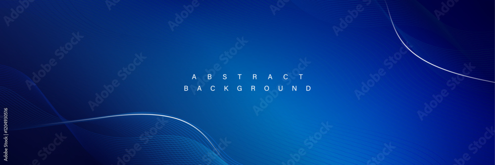 Poster Elegant Blue Abstract Background with Subtle Wave Patterns