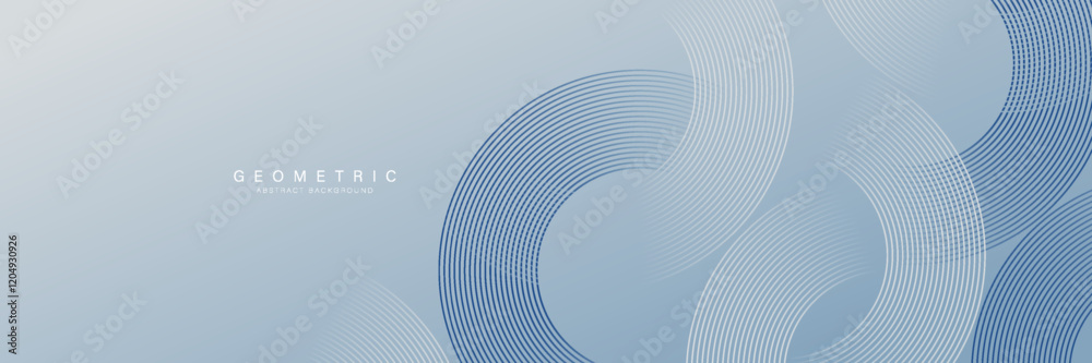 Poster Minimalist Geometric Abstract Background with Circular Lines
