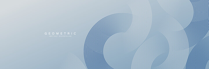 Minimalist Geometric Abstract Background with Circular Lines