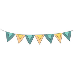 Colorful Birthday Decoration: Doodle Birthday Clipart