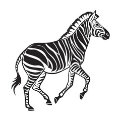 Obraz premium Black and white zebra illustration