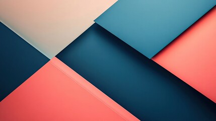 Abstract Geometric Layers in Soft Colors and Textures for Design