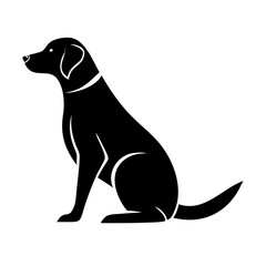 Simple and elegant dog icon with smooth lines, perfect for representing pet care, veterinary services, or animal-related businesses.