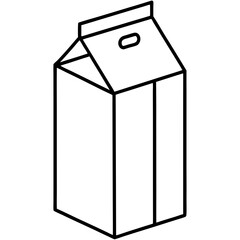 Stylish Milk Carton Line Drawing