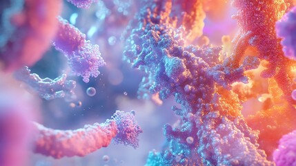 Fototapeta premium Abstract Colorful 3D Render of Interconnected Shapes