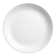 White round plate with transparent background
