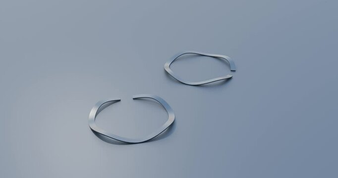 Split Wave Disc Spring: 3D CAD Design Spring; Engineered Mechanical spring: Industrial Dampeners