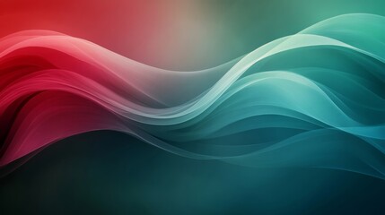 Fototapeta premium Retro crimson teal gradient background, shimmering waves texture, event cover, modern design elements, Generative AI