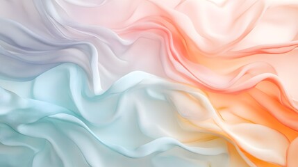Obraz premium Pastel Draped Fabric Soft Waves Abstract Background