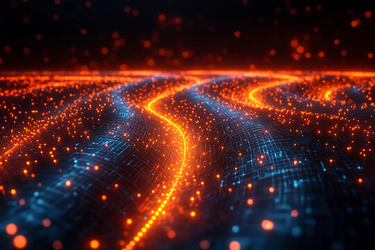 High-Speed Data Network with ASIC Chips: A 3D Visualization of a Futuristic Communication System