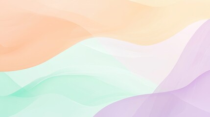 Soft Abstract Waves in Pastel Colors for Modern Background Design
