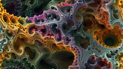 A computer-generated abstract fractal artwork, perfect for creative design, featuring intricate and dynamic patterns.

