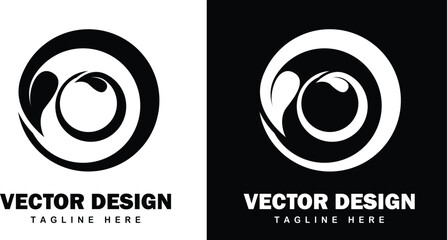 Obraz premium A circle logo and Icon, Design, Vector Illustration, Silhouette