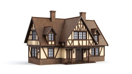 High Quality Luxury House In White Background